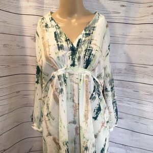 Liz Lange maternity shirt top size large flowing